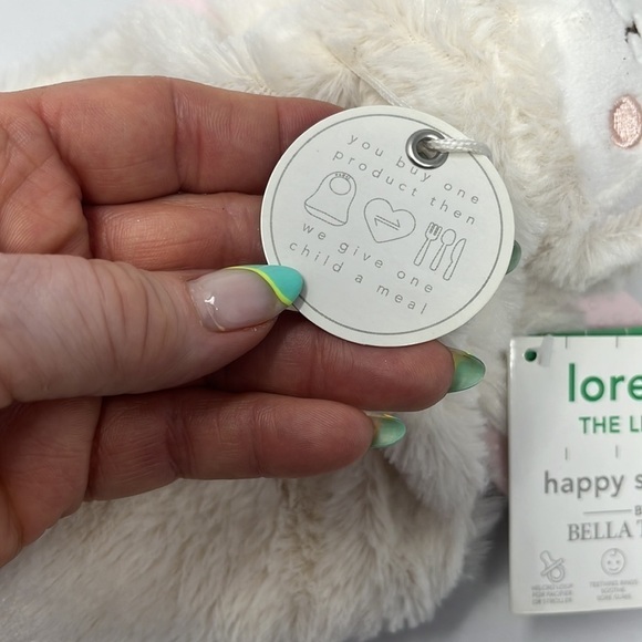 Bella Tunno Happy Sidekick Loretta the Llama Lovey Rattle Plush Security Blanket - Picture 9 of 13